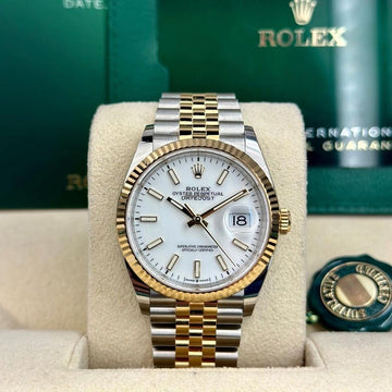 Rolex Datejust 36 NEW 2024 Datejust 36 WHITE INDEX DIAL 126233
