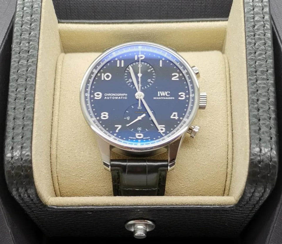 IWC Portuguese Chronograph PORTUGIESER CHRONOGRAPH BLACK DIAL IW371609
