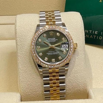 Rolex Datejust 31 GREEN DIAMOND FACTORY DIAMOND BEZEL 278383RBR UNWORN 2025