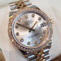 Rolex Datejust 31 NEW 2023 Datejust 31 SILVER DIAMOND FACTORY DIAMOND BEZEL 278383RBR