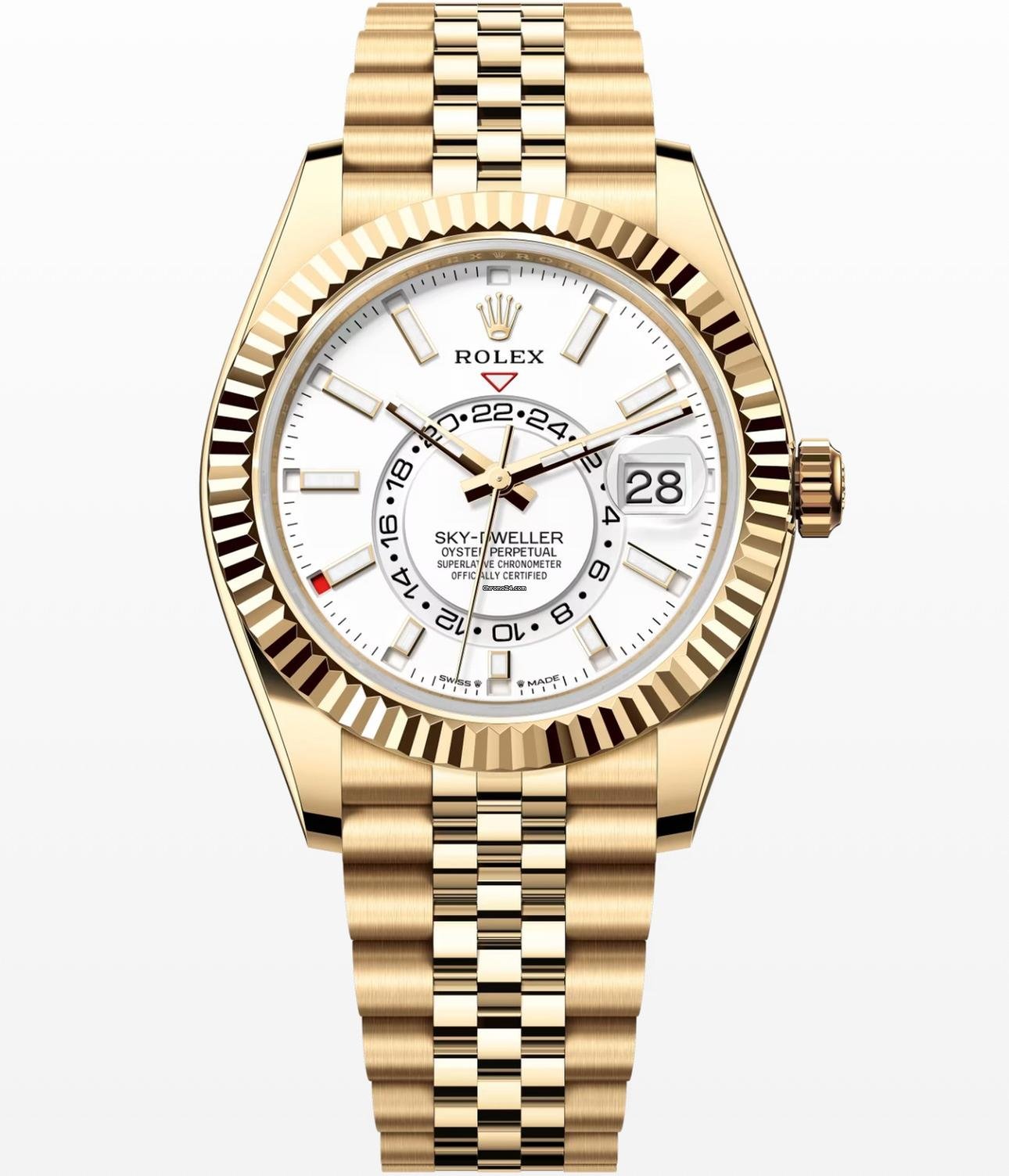 Rolex Sky-Dweller NEW RELEASE 2024 SKY-DWELLER JUBILEEE WHITE DIAL 336938