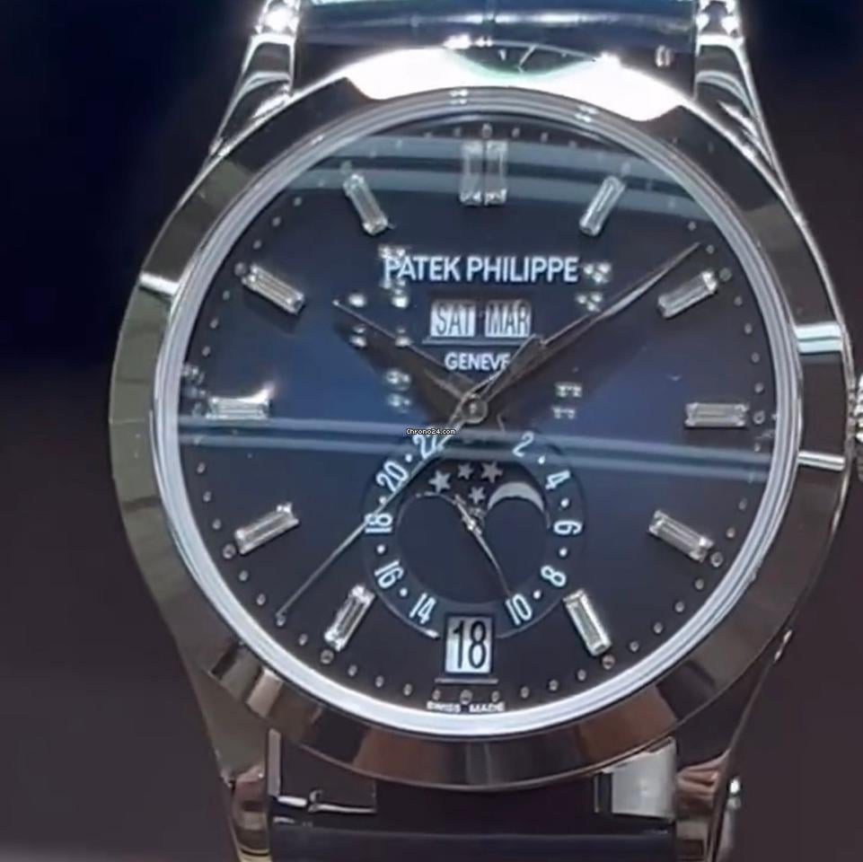 Patek Philippe Annual Calendar NEW FOR 2024 5396G 18KT WHITE GOLD BLUE DIAL BAGUETTES 5396G-017