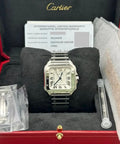 Cartier Santos de Cartier Medium silvered opaline dial WSSA0029, alternate product view 6 of 6