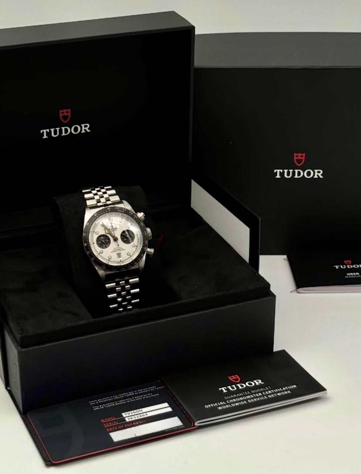 Tudor Black Bay Chrono Panda M79360N-0014 full set with Tudor box, warranty card and booklets