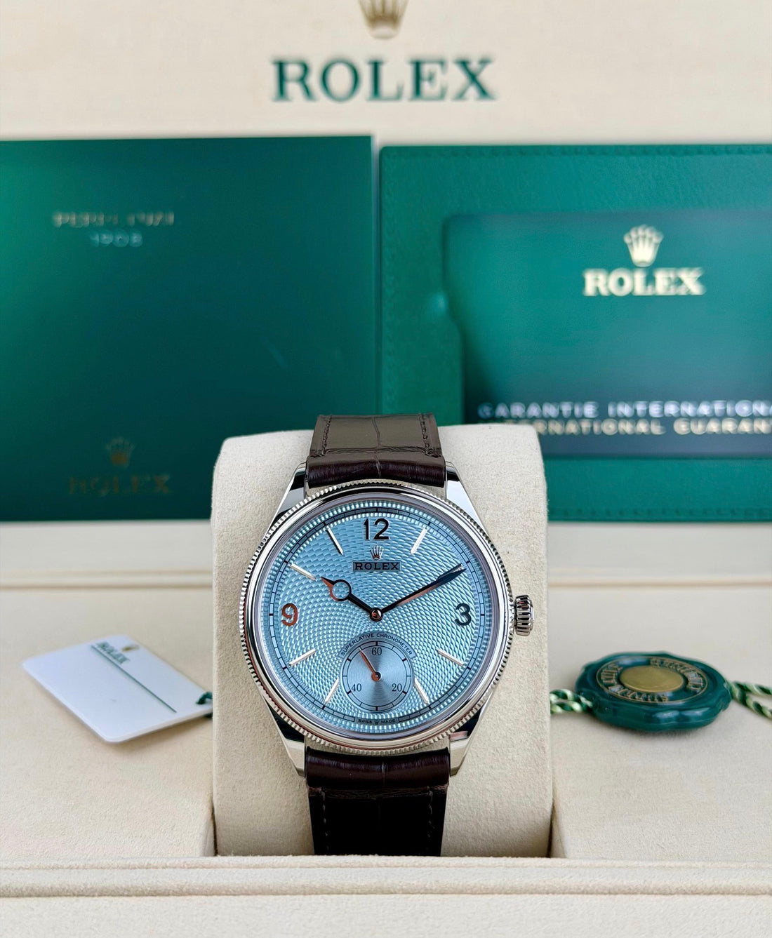 Rolex 1908 Platinum 39mm Ice-Blue Unworn 2026