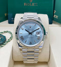 Rolex Day-Date 40 228236 ice-blue Roman dial with presentation box and hangtag