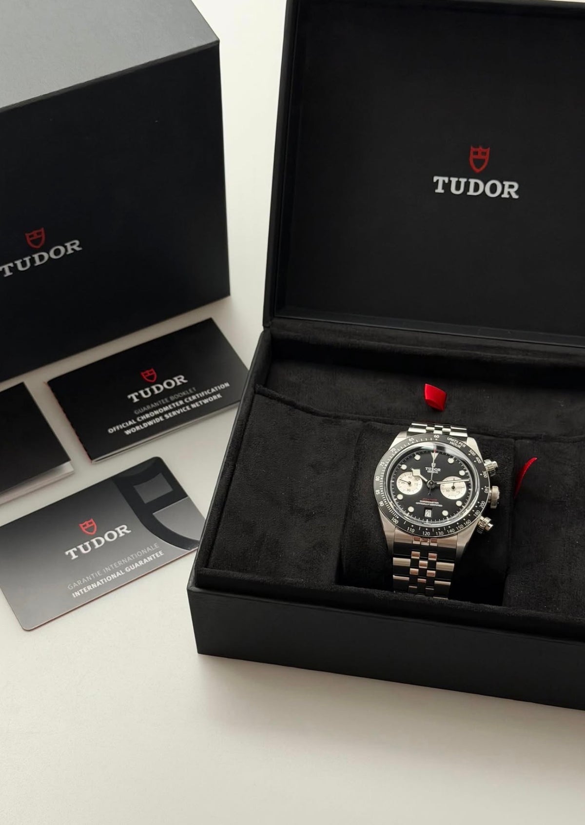 Tudor Black Bay Chrono Reverse Panda M79360N-0013 full set with Tudor box, warranty card and papers