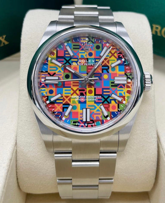 Rolex Oyster Perpetual 41 Multicoloured Jubilee Motif 134300 UNWORN 2026