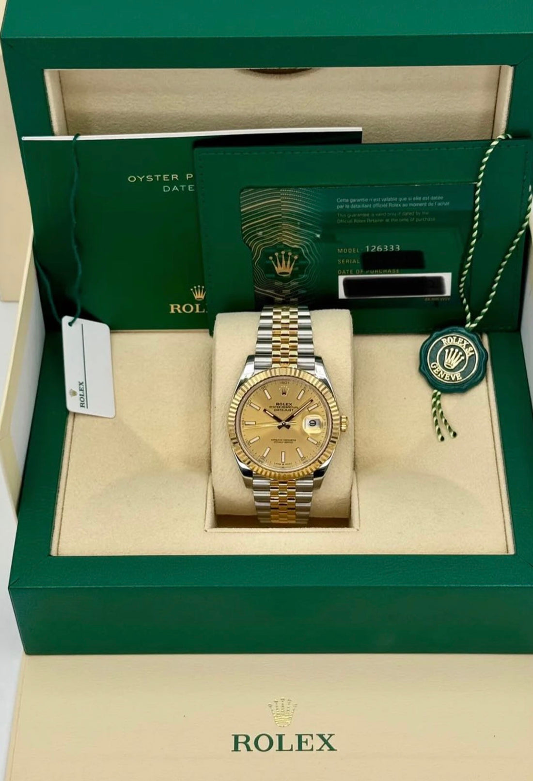 Rolex Datejust 41 CHAMPAGNE JUBILEE UNWORN 2026