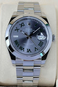 Rolex Datejust 41 126300 Wimbledon dial on Oyster bracelet, straight-on front view