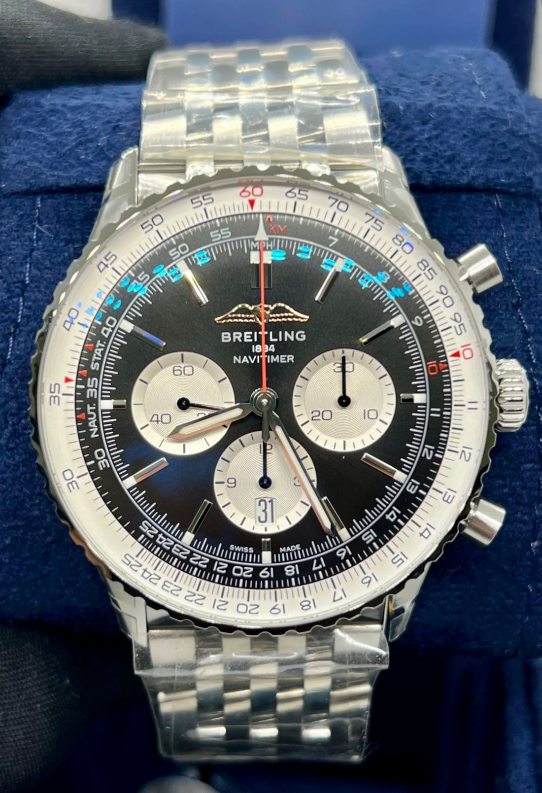 Breitling Navitimer B01 Chronograph 46 Black Dial Bracelet AB0137211B1A1 UNWORN 2026