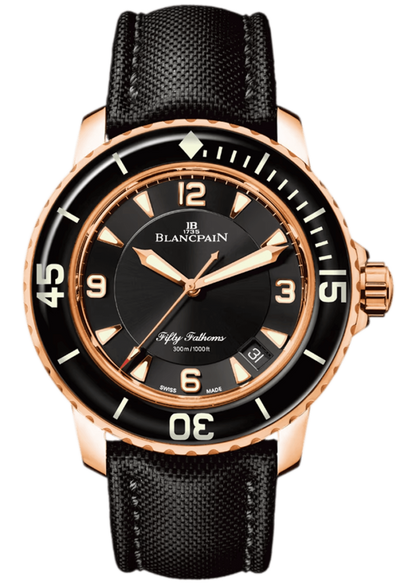 Blancpain Fifty Fathoms Automatique Red Gold Black Canvas Men's Watch - 5015 3630 52A - product image 1 of 1
