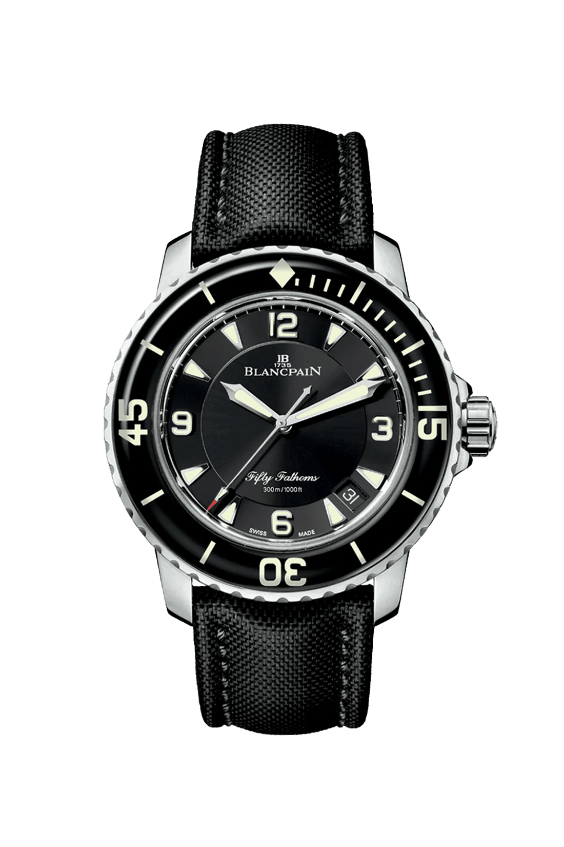 Blancpain Fifty Fathoms Automatique black dial reference 5015-1130-52B front view