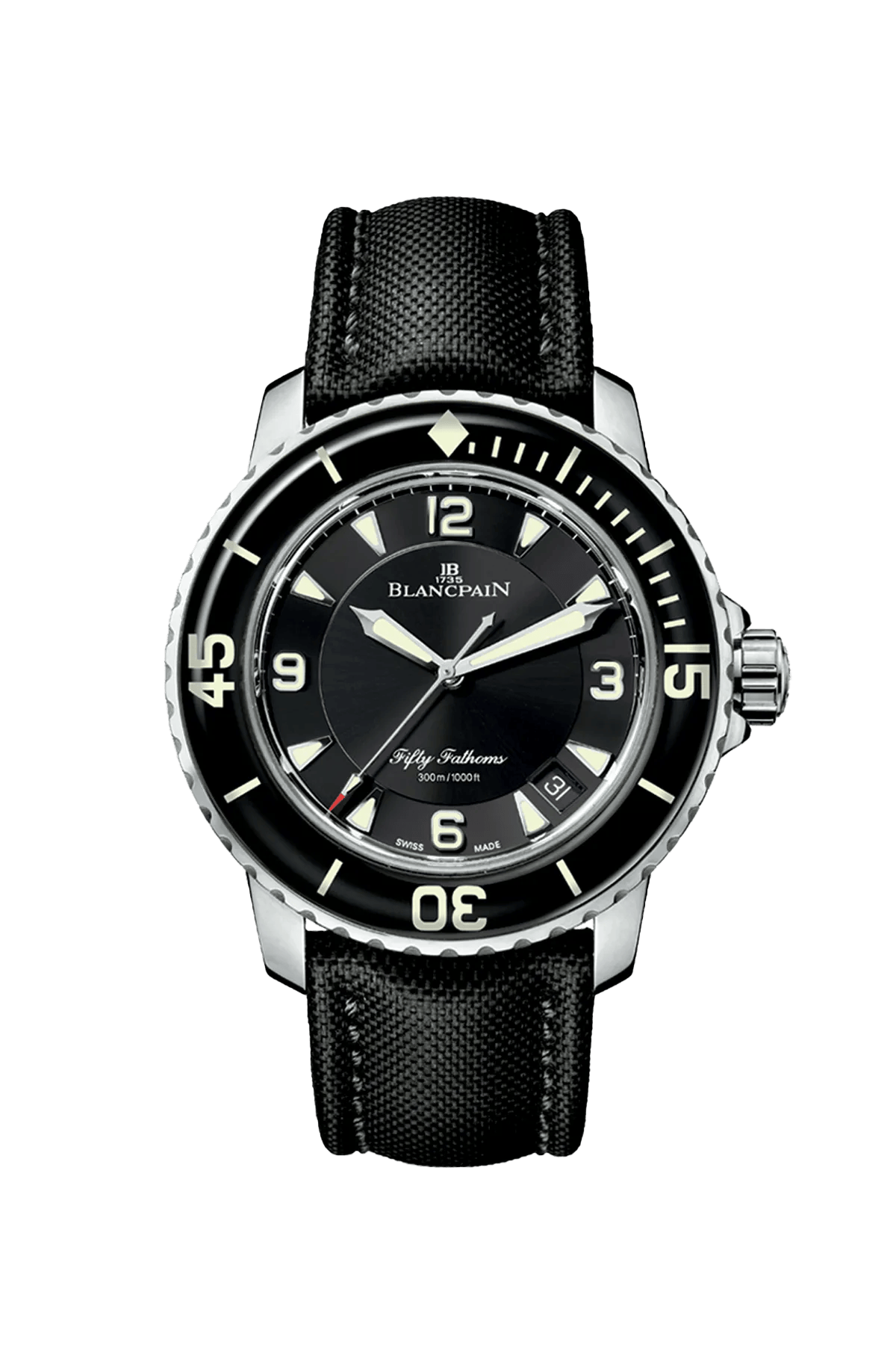 Blancpain Fifty Fathoms Automatique black dial reference 5015-1130-52B front view
