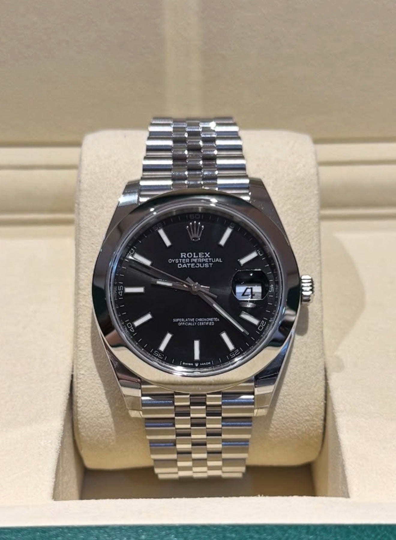 Rolex Datejust 41 Black Dial Jubilee Bracelet 126300