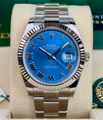 Rolex Datejust 41 UNWORN 2025 Datejust 41 AZZURRO BLUE ROMAN OYSTER 126334