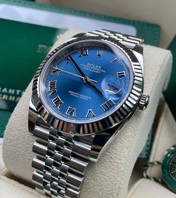 Rolex Datejust 41 NEW 2024 Datejust 41 AZZURRO BLUE ROMAN JUBILEE 126334