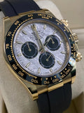Rolex Cosmograph Daytona 126518LN meteorite dial, black counters and Oysterflex bracelet, low three-quarter front view