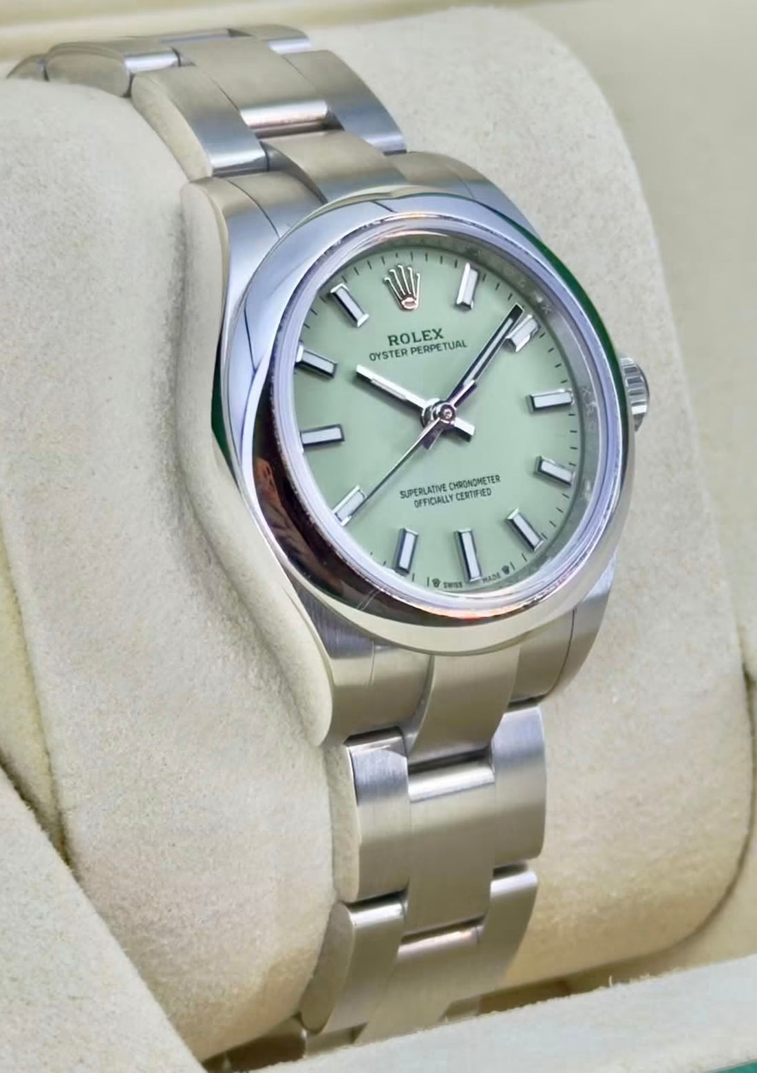 Rolex Oyster Perpetual 31 PISTACHIO DIAL 277200 UNWORN 2026