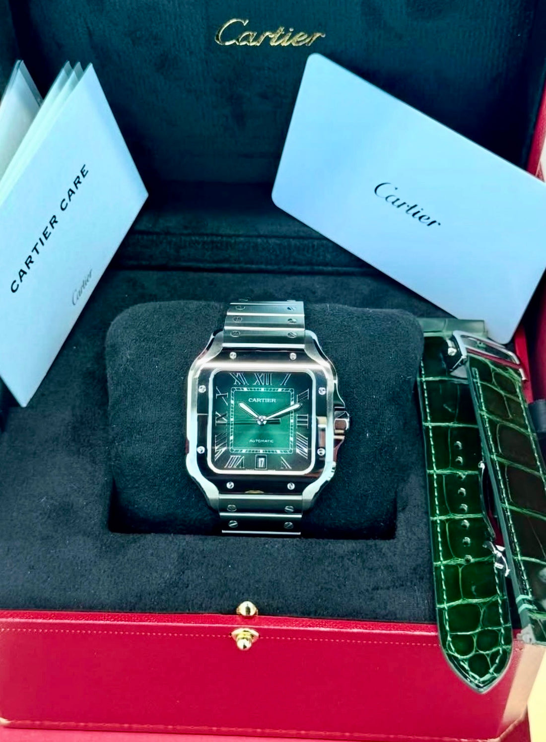 Cartier Santos de Cartier Large green dial WSSA0062, alternate product view 2 of 5