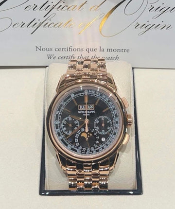 Patek Philippe Grand Complications Chronograph Perpetual Calendar - Rose Gold - Ebony Black Sunburst Dial - 5270/1R-001