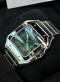 Cartier Santos de Cartier Large green dial WSSA0062, front product view