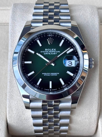 Rolex Datejust 41 OMBRÉ GREEN Jubilee 126300 UNWORN 2026