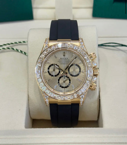 Rolex Cosmograph Daytona 126538TBR yellow gold golden diamond-set dial Oysterflex