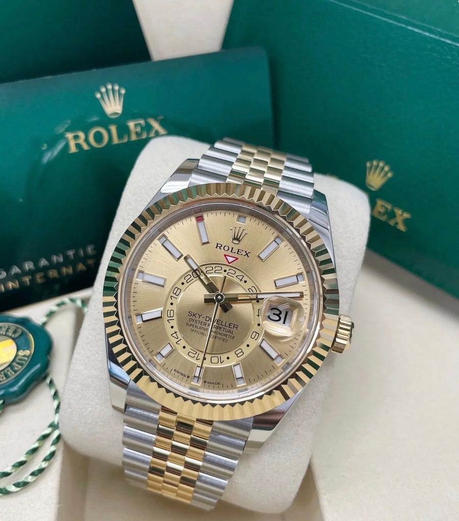 Rolex Sky-Dweller Champagne Dial Jubilee Bracelet 336933