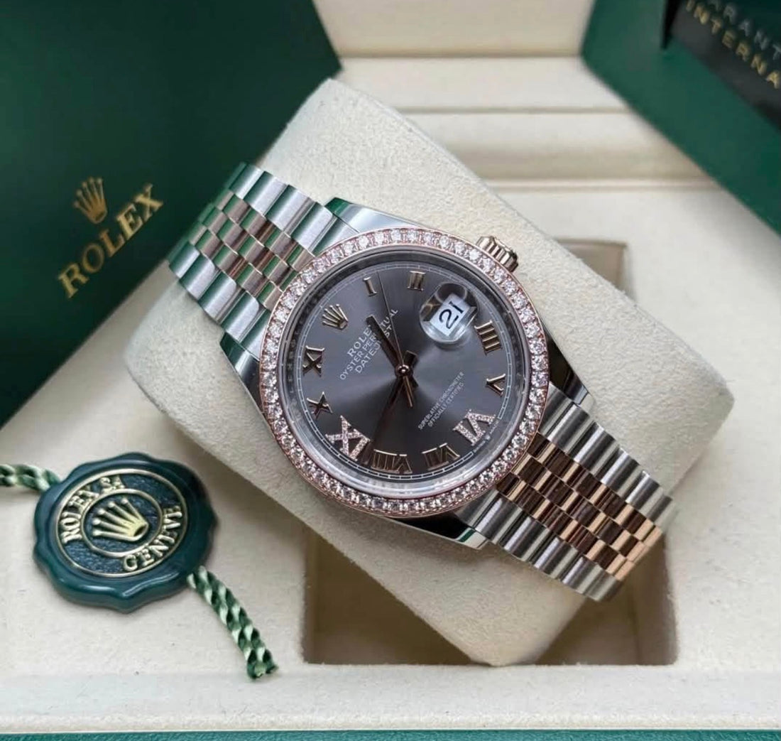 Rolex Datejust 36 SLATE DIAL Vi IX DIAMOND BEZEL 126281RBR UNWORN 2025