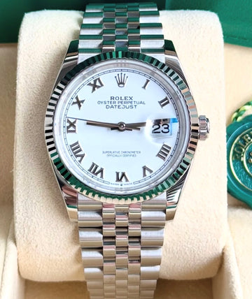 Rolex Datejust 36 UNWORN 2025 Datejust 36 WHITE ROMAN JUBILEE