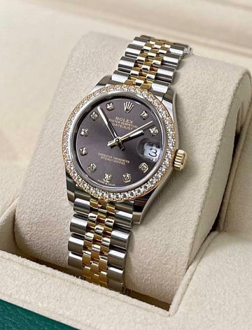 Rolex Datejust 31 GREY DIAMOND FACTORY BEZEL 278383RBR UNWORN 2025