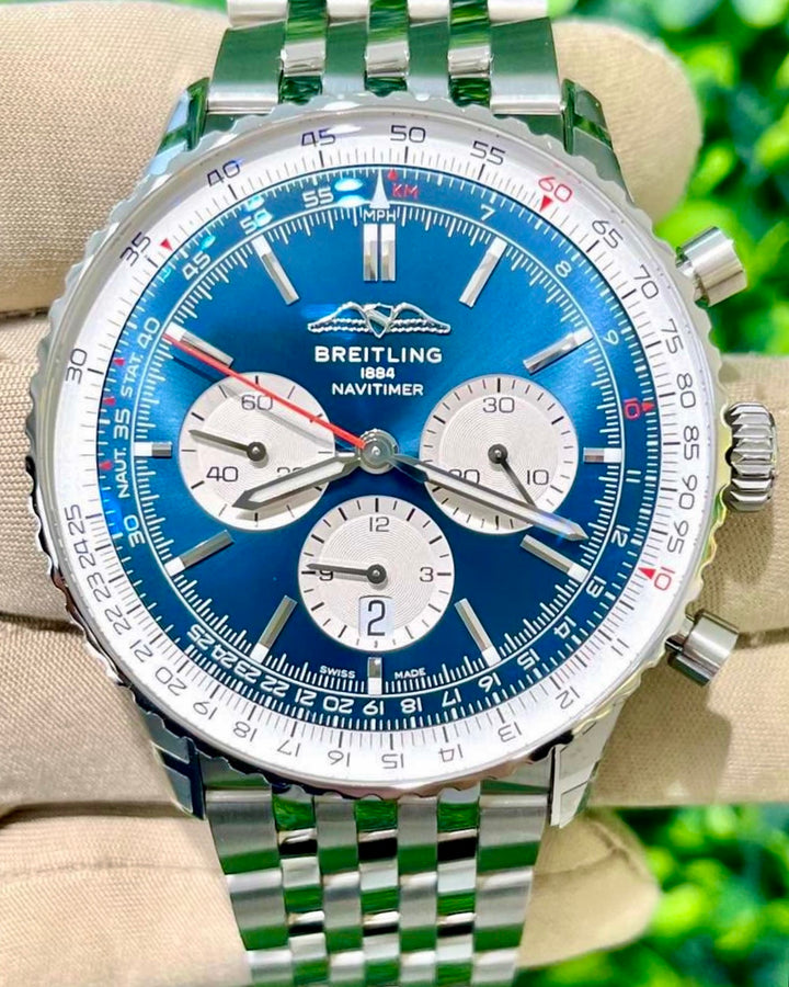 Breitling Navitimer B01 Chronograph 46 Blue Dial Bracelet AB0137211C1A1 UNWORN 2026