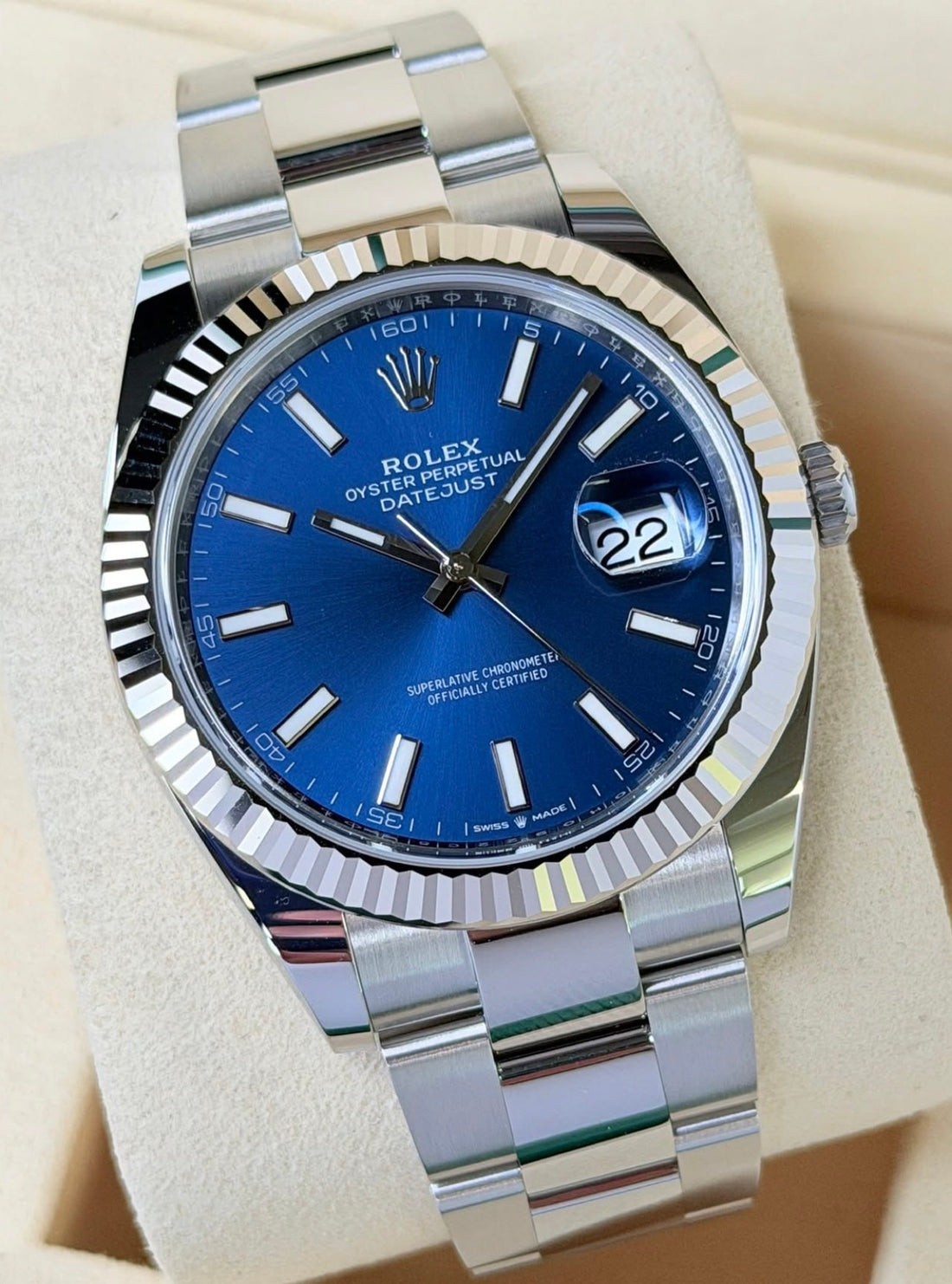 Rolex Datejust 41 BLUE INDEX DIAL 126334 UNWORN 2026