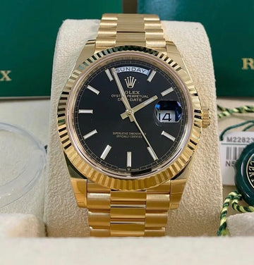 Rolex Day-Date 40 BLACK INDEX DIAL 228238 UNWORN 2025