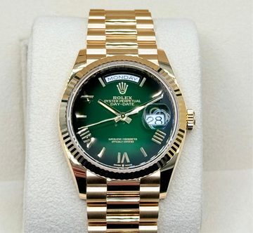 Rolex Day-Date 36 NEW RELEASE 2024 Day-Date 36 GREEN ROMAN OMBRE 128238