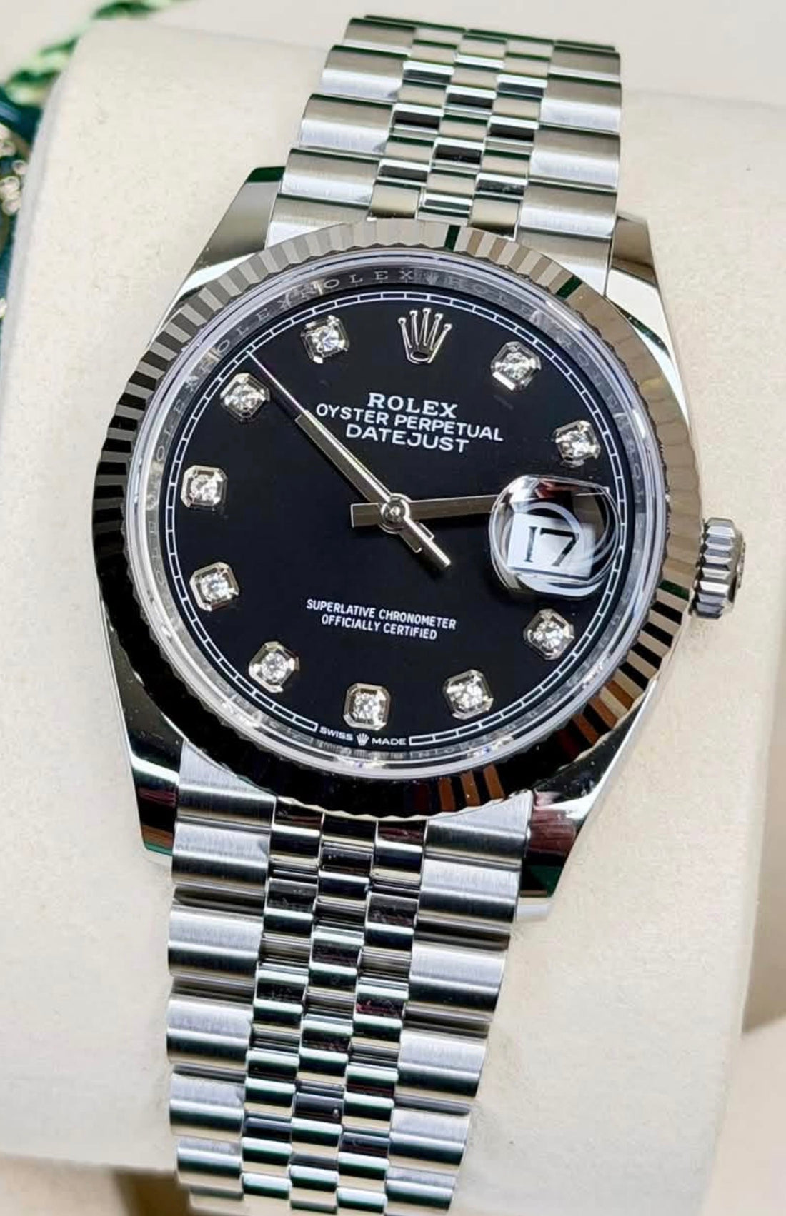 Rolex Datejust 36 BLACK DIAMOND DIAL JUBILEE 126234 UNWORN 2026