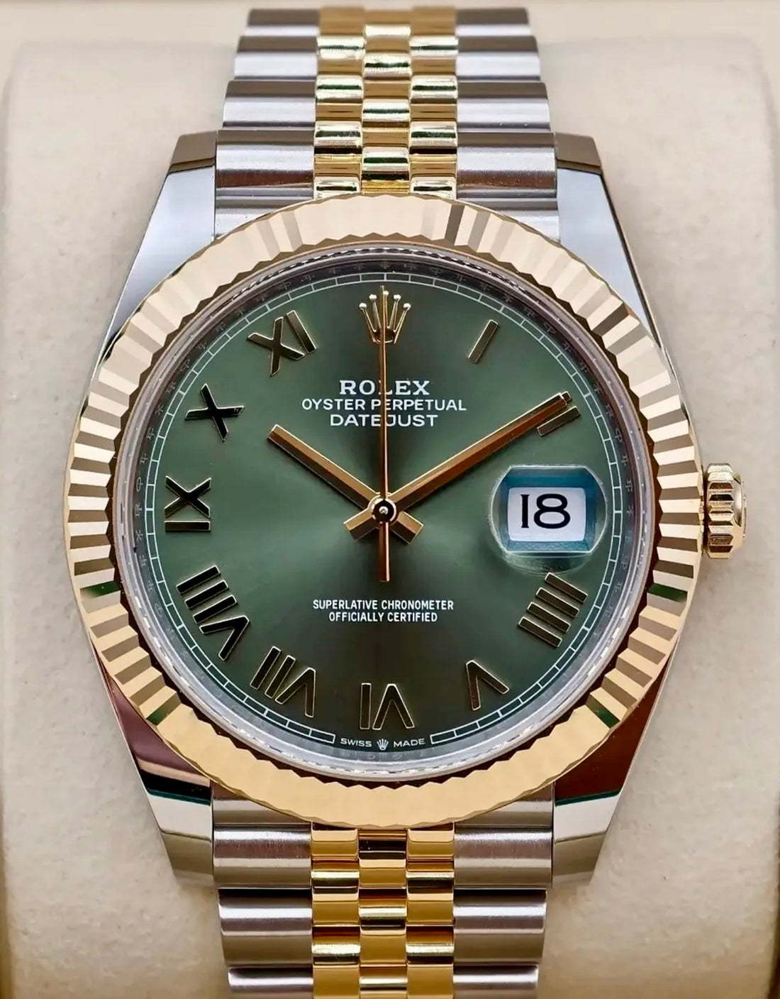 Rolex Datejust 41 Green Roman Dial Jubilee 126333 Unworn 2026