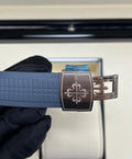Patek Philippe Aquanaut 5164G-001 deployant clasp and blue composite strap
