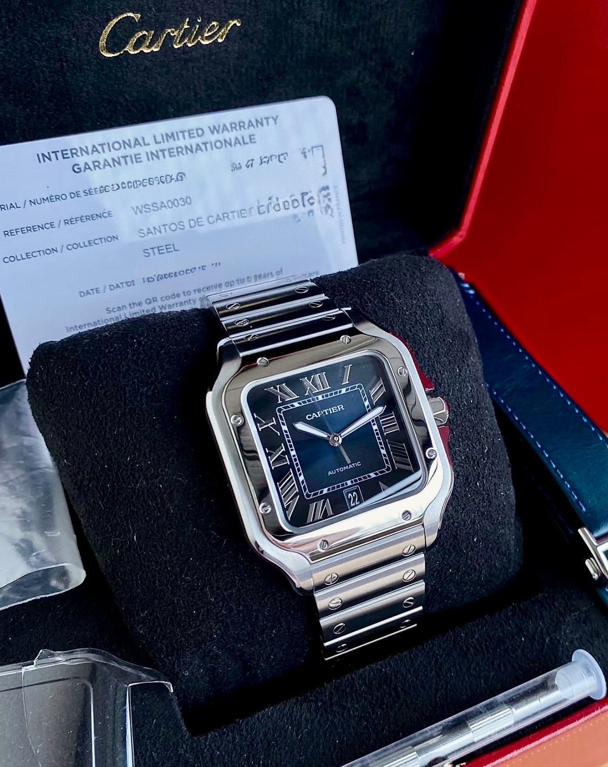 Cartier Santos de Cartier Large blue dial WSSA0030, alternate product view 5 of 6