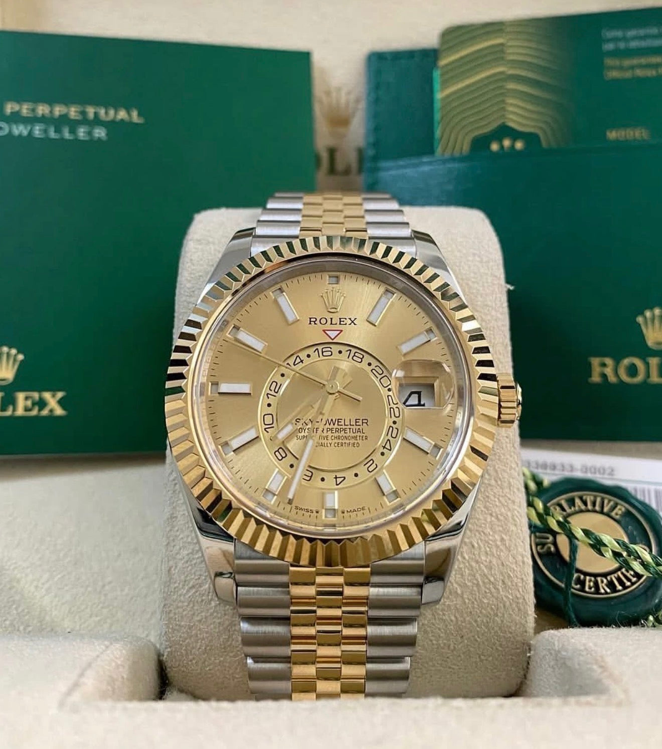 Rolex Sky-Dweller Champagne Dial Jubilee Bracelet 336933
