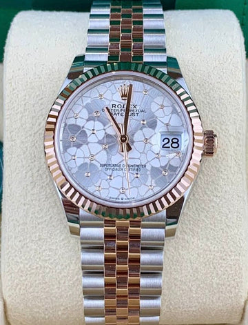 Rolex Datejust 31 UNWORN 2025 Datejust 31 SILVER FLORAL DIAMOND DIAL 278271