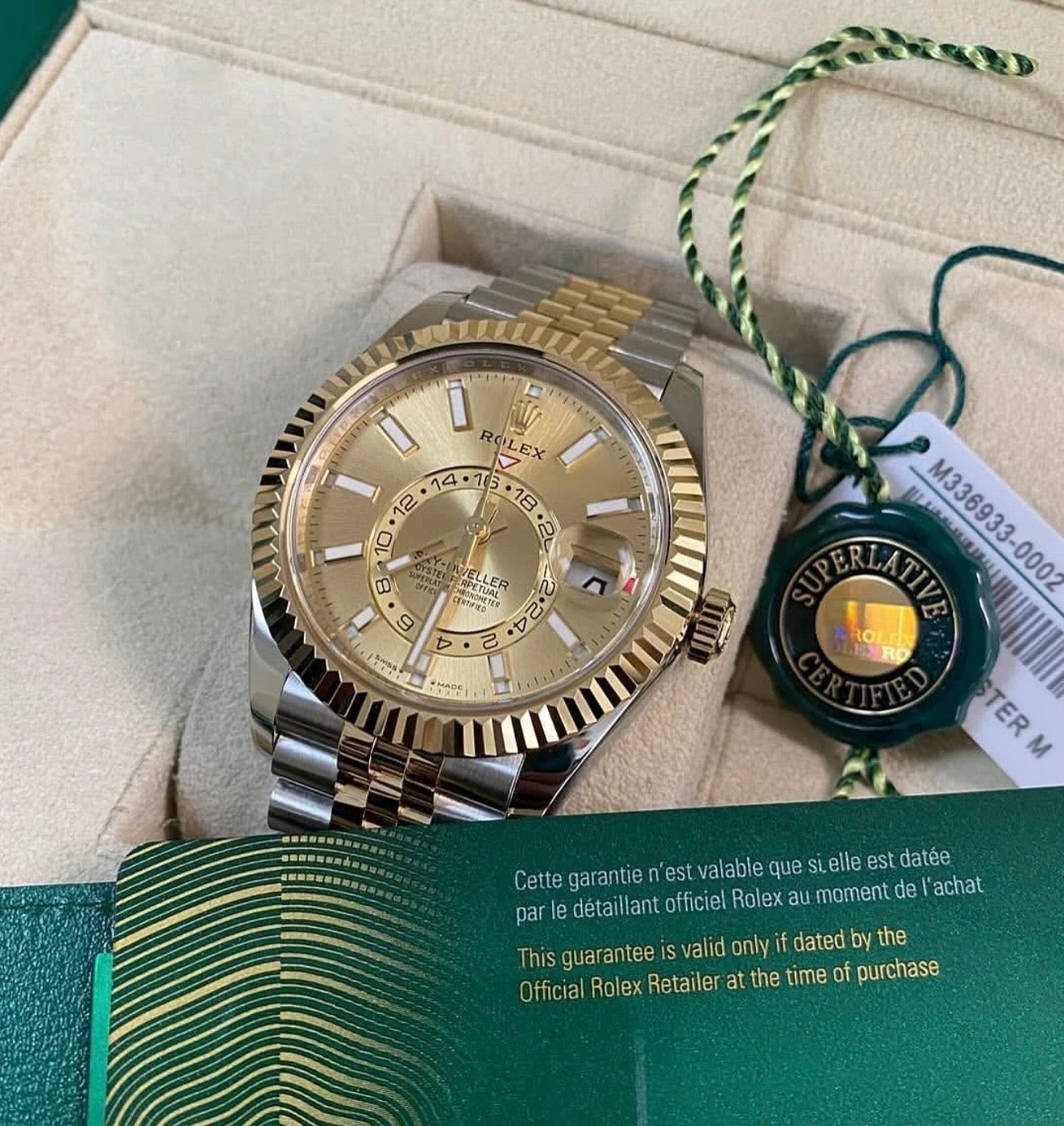 Rolex Sky-Dweller Champagne Dial Jubilee Bracelet 336933