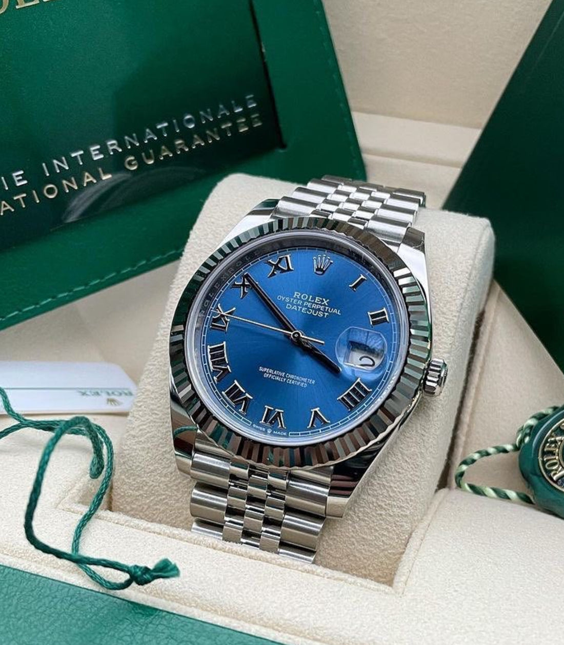 Rolex Datejust 41 NEW 2024 Datejust 41 AZZURRO BLUE ROMAN JUBILEE 126334