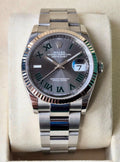 Rolex Datejust 36 126234 White Rolesor, Wimbledon dial on Oyster bracelet, straight-on front view
