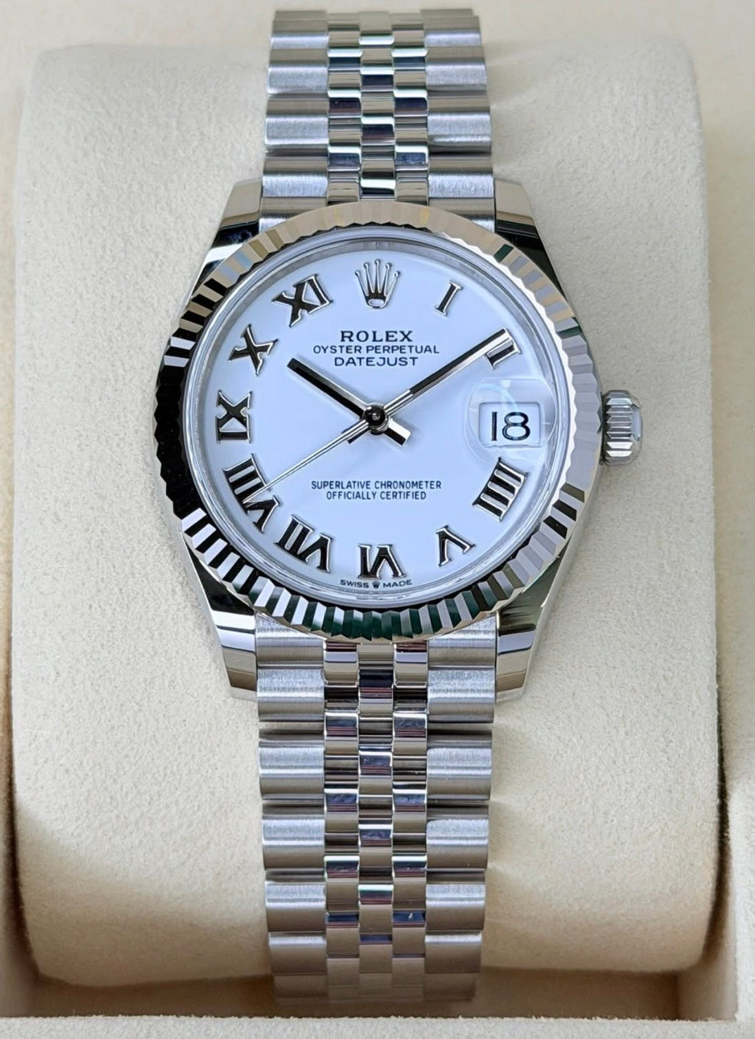 Rolex Datejust 31 UNWORN 2025 Datejust 31 WHITE ROMAN JUBILEE 278274