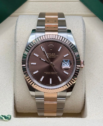 Rolex Datejust 41 Chocolate Index Dial 126331 Unworn 2026