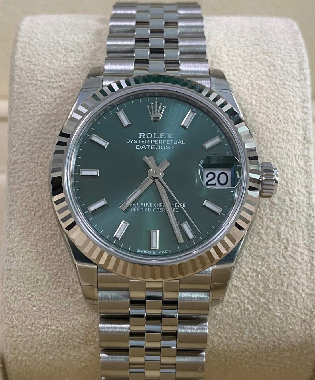 Rolex Datejust 31 NEW 2024 Datejust 31 GREEN INDEX DIAL JUBILEE