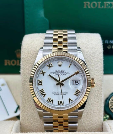 Rolex Datejust 36 WHITE ROMAN DIAL JUBILEE 126233