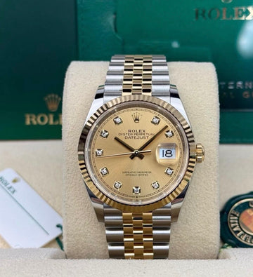 Rolex Datejust 36 CHAMPAGNE DIAMOND DIAL JUBILEE 126233 UNWORN 2026